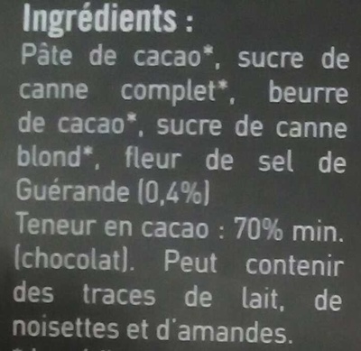 Chocolat noir fleur de sel