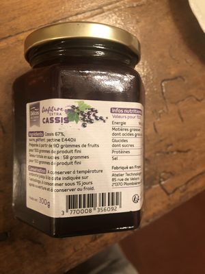 Confiture "extra" de cassis