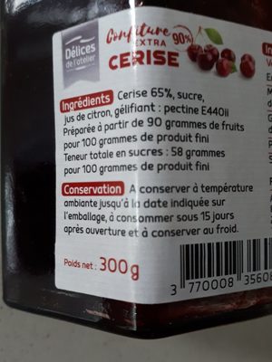 Confiture "extra" de cerise