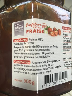 Confiture "extra" de fraise