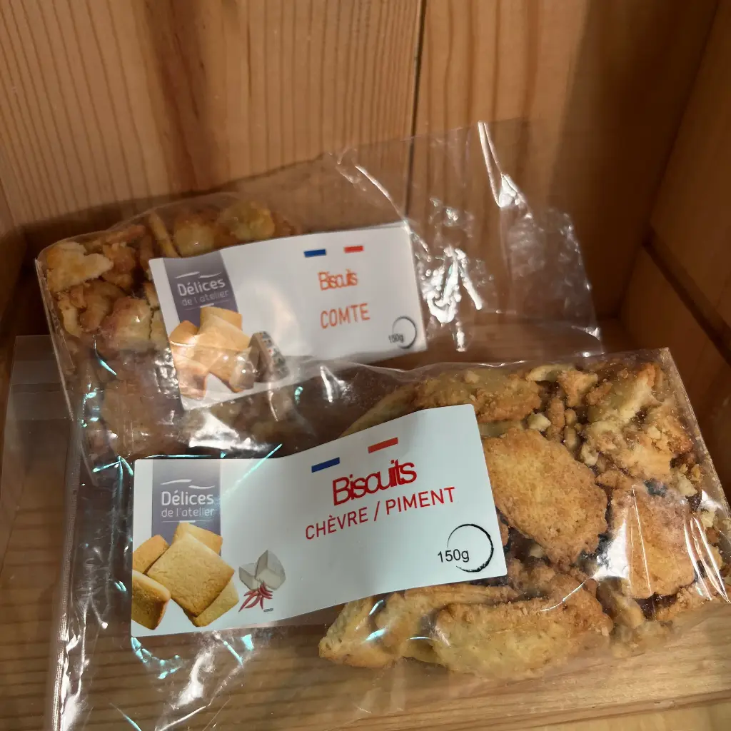 Biscuits au comté ou chèvre piment
