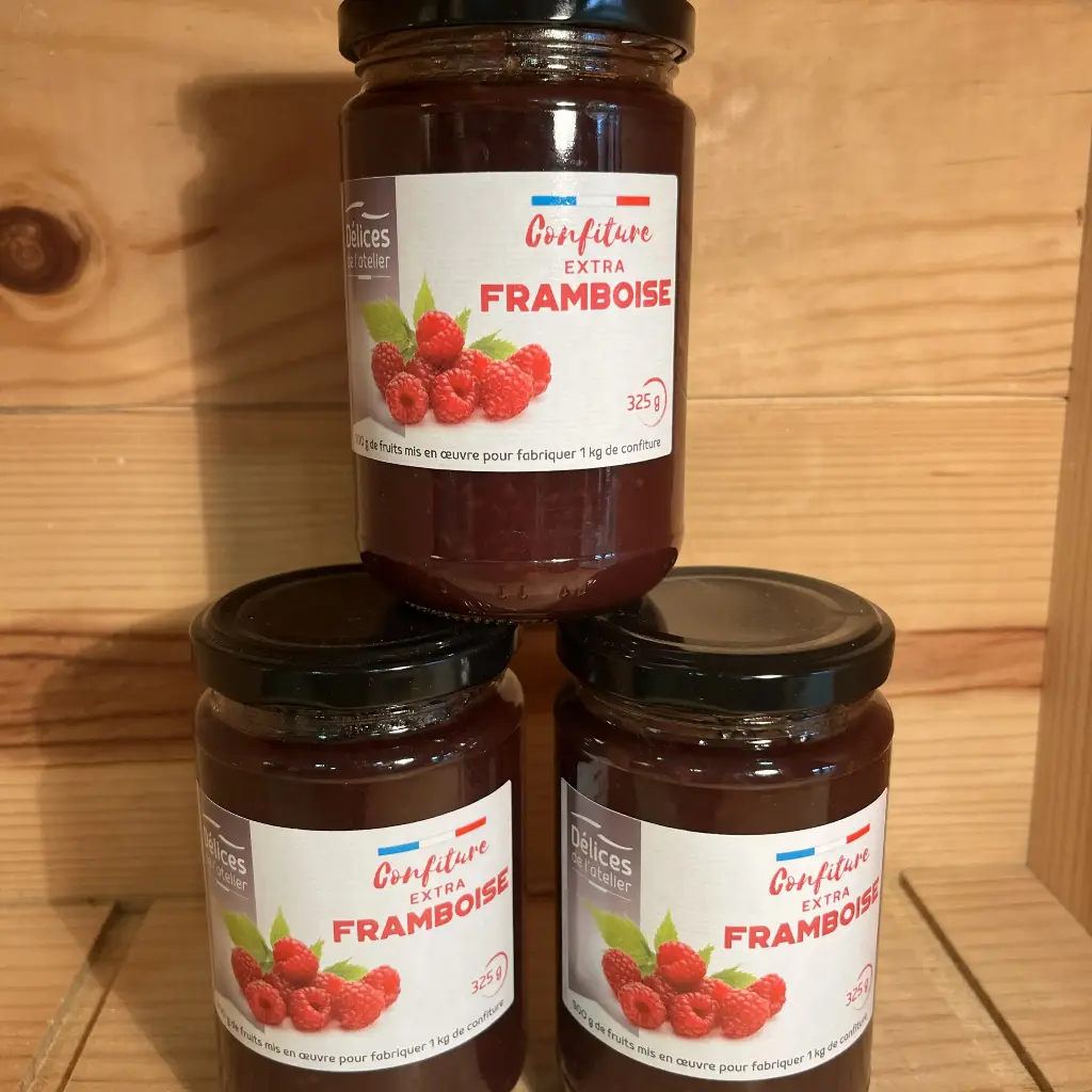 Confiture "extra" de framboise 325gr