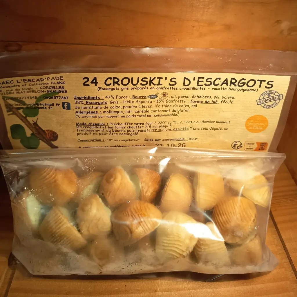 Croquilles d'escargots x 2dz