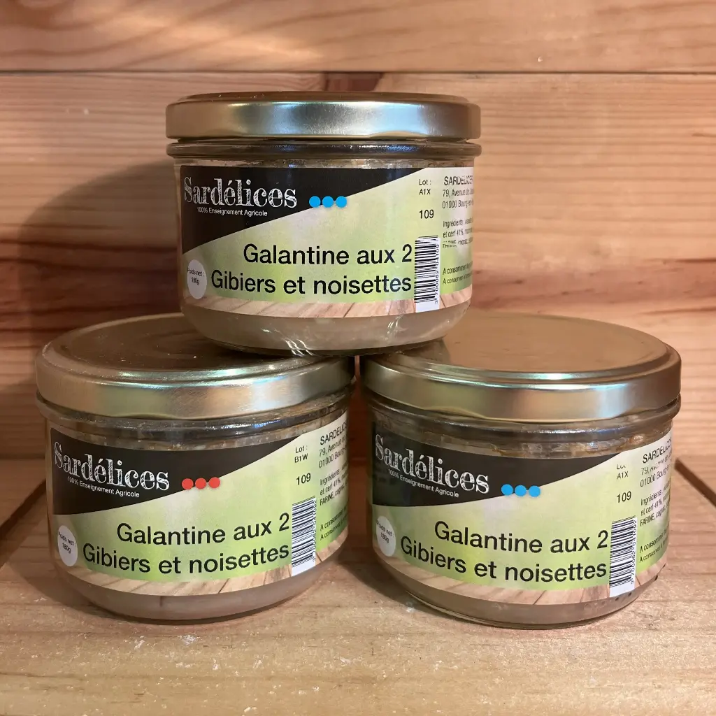 Galantine 2 gibiers noisettes 180gr