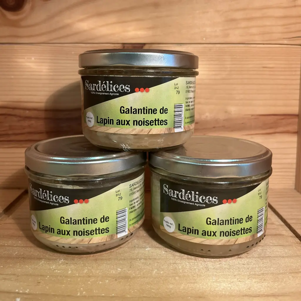 Galantine de lapin aux noisettes 180gr