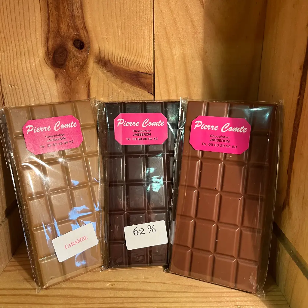 Tablette de chocolat caramel 100gr Pierre Comte