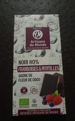 Chocolat noir framboise myrtille